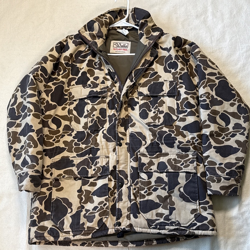 Walls Blizzard Pruf Duck Camo Insulated Jacket Sz M Mens Suck Hunting USA